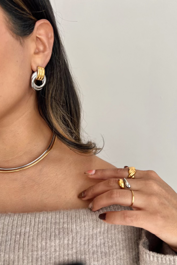 Scarlett Mixed-Metal Earrings
