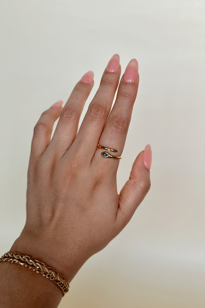 Sadie Green Snake Ring