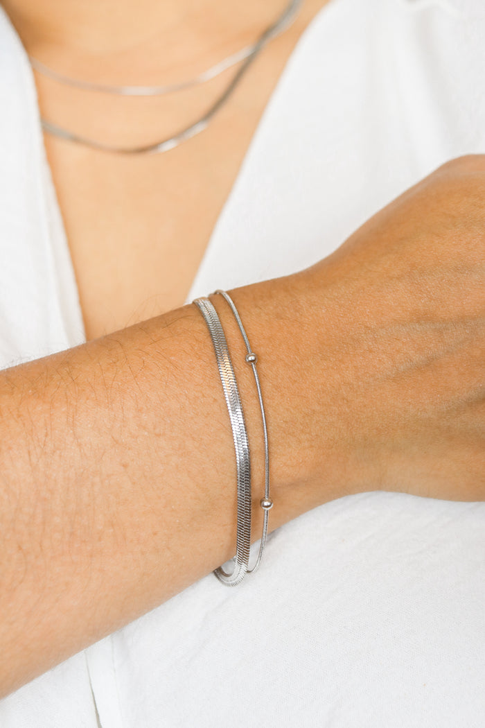 Claire Layered Bracelet  | Silver