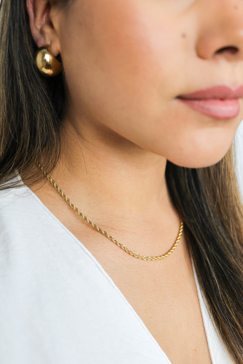 Laura Twist Necklace | 18K Gold Plated Vermeil