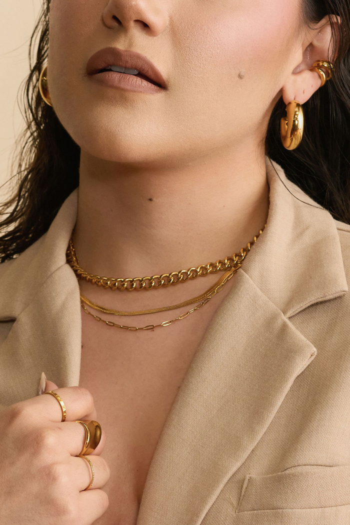 Ciara Dainty Paperclip Necklace