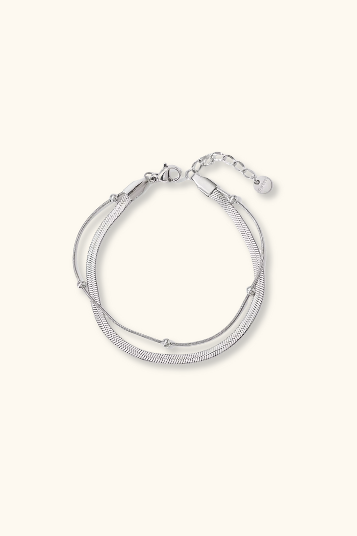 Claire Layered Bracelet  | Silver