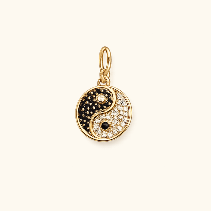Ying Yang Charm - Black & White
