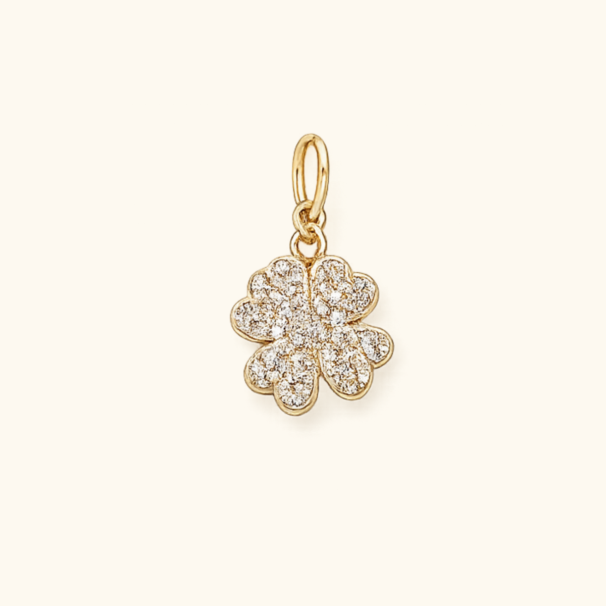CZ Four Leaf Clover Charm