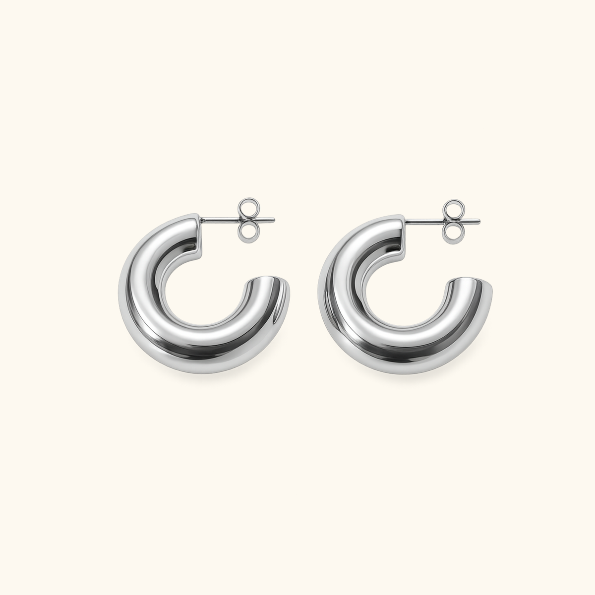 Clara Chunky Hoops | Silver