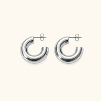 Clara Chunky Hoops | Silver