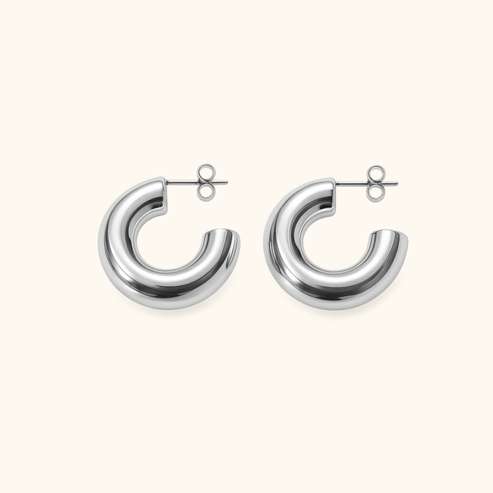Clara Chunky Hoops | Silver
