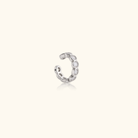 Jade CZ Ear Cuff | Silver