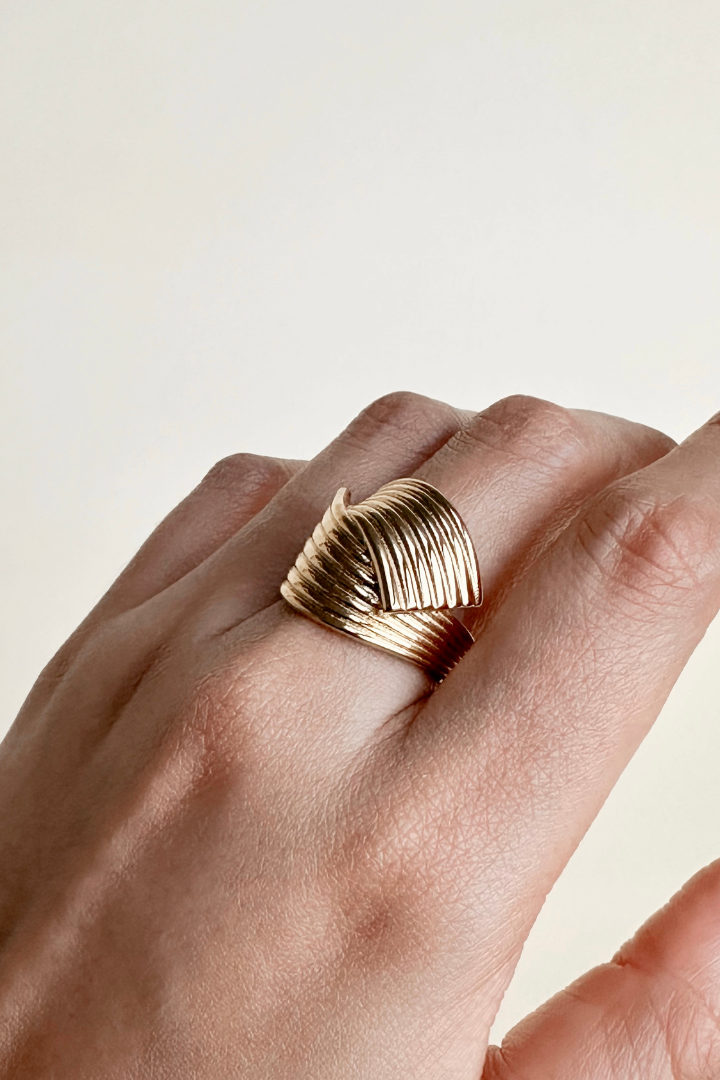 Cecilia Textured Ring | 18K Gold Plated