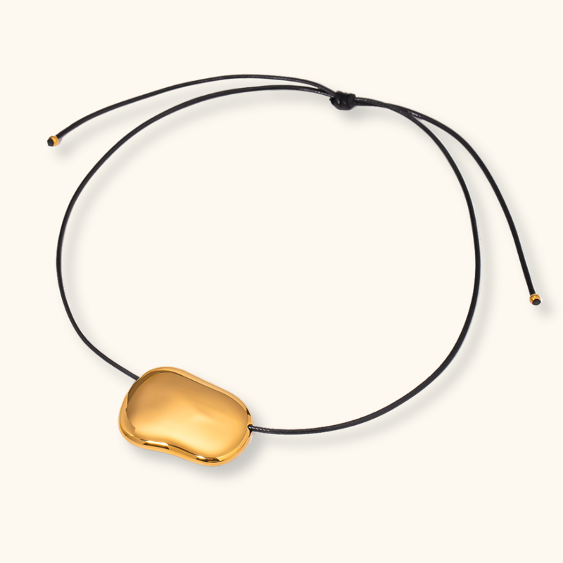 Adjustable Large Pebble Necklace