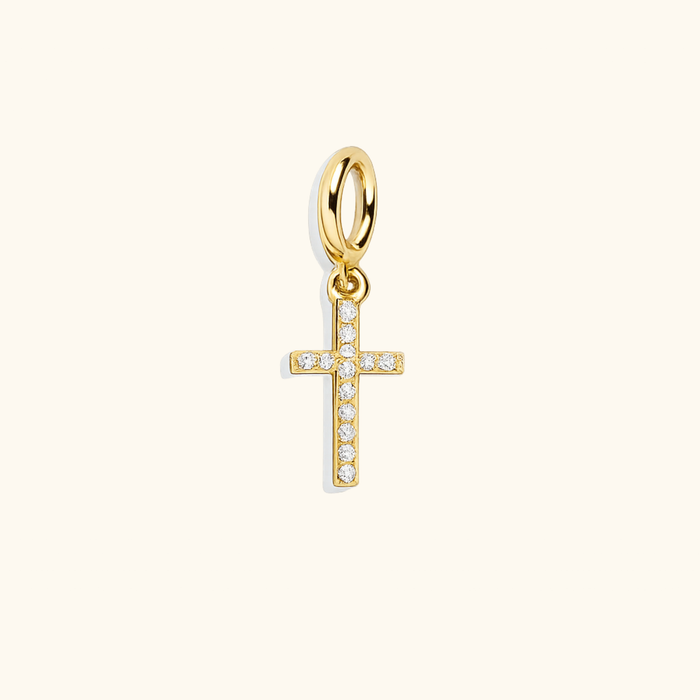 CZ Cross Charm