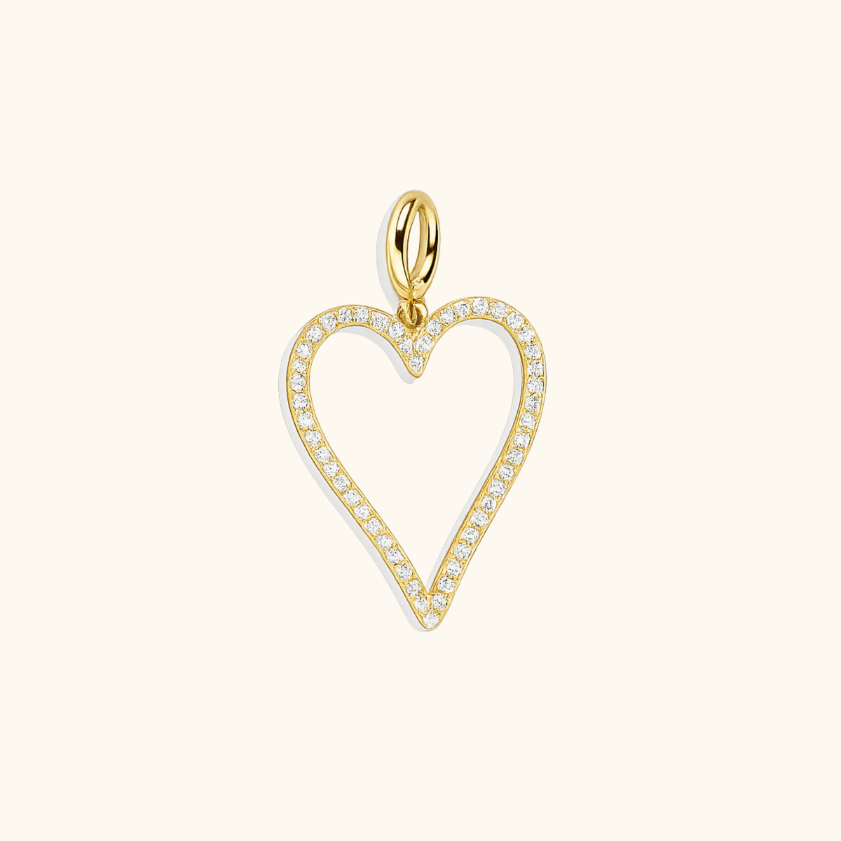 Bubble CZ Heart Charm