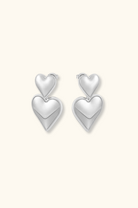 Valentina Heart Earrings | Silver