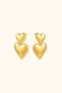 Valentina Heart Earrings | 18K Gold Plated