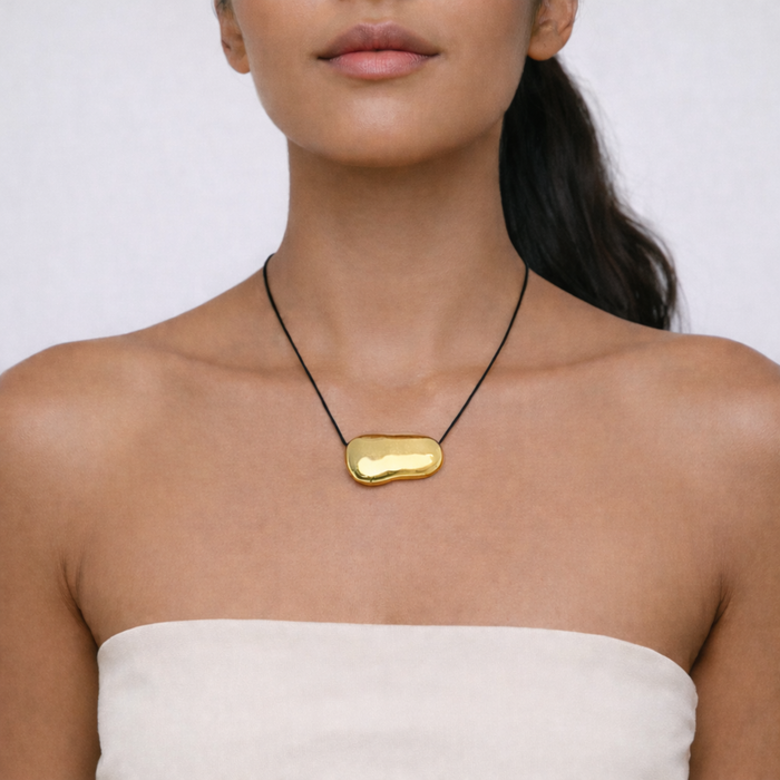 Adjustable Large Pebble Necklace