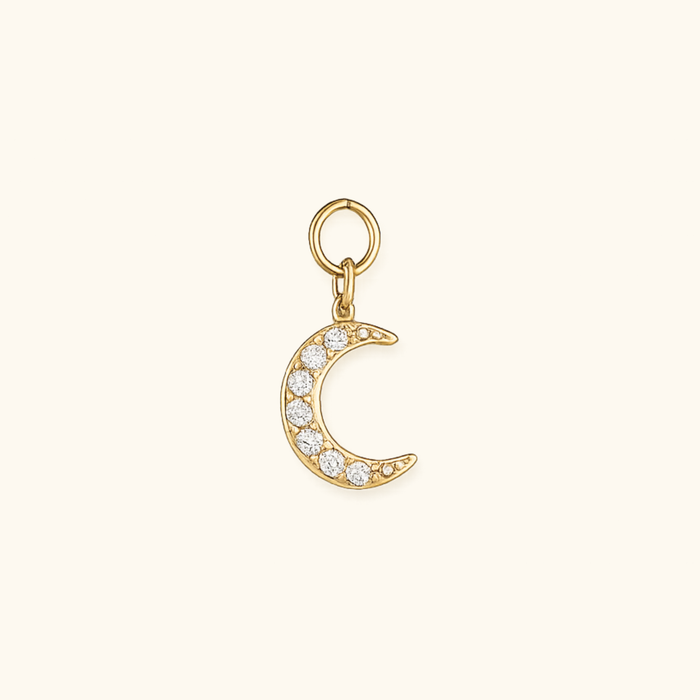CZ Half Moon Charm