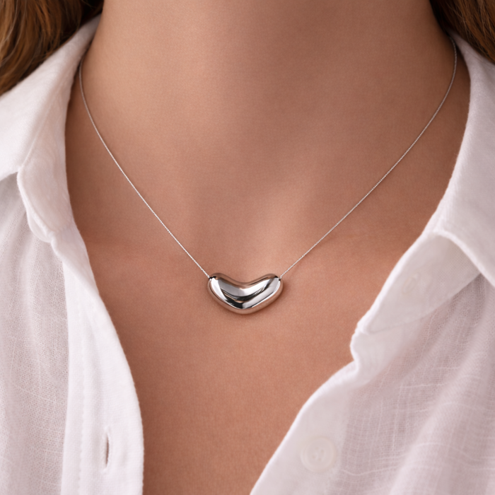 Lumi Pebble Necklace | Silver