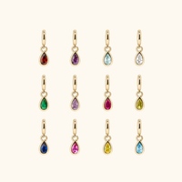 Birthstone Teardrop Charms