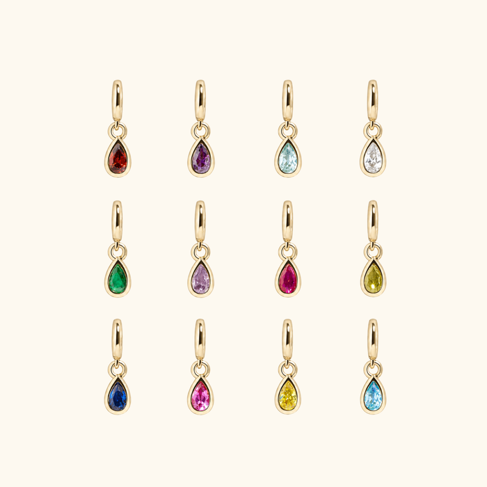 Birthstone Teardrop Charms
