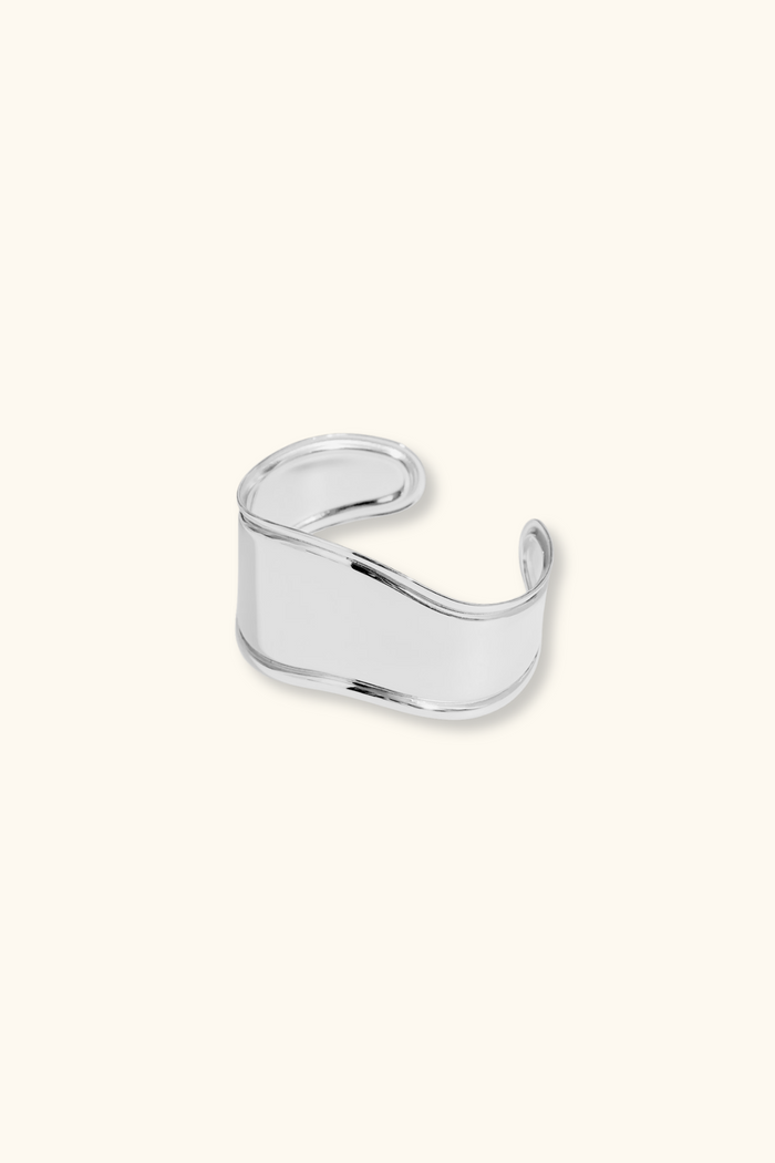 Nora Glossy Cuff - Silver