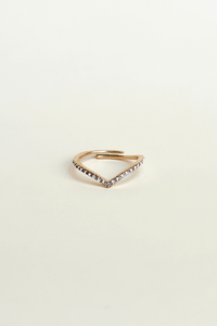 Melanie Wishbone Ring | Adjustable | 18K Gold Plated