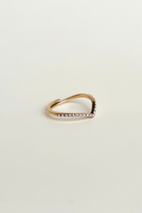 Melanie Wishbone Ring | Adjustable | 18K Gold Plated