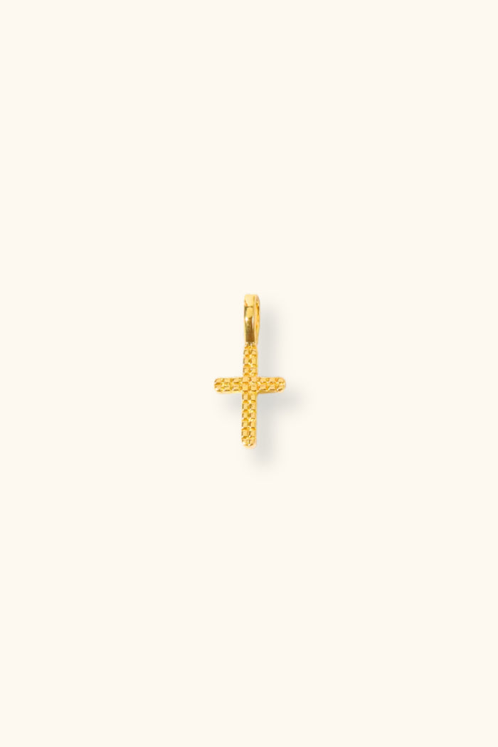 Cross Charm - Brass