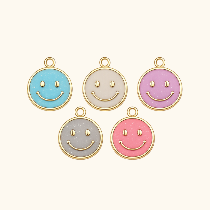 Smiley Face Charm - With Color
