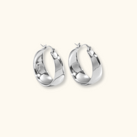 Alice Flat Hoops | 925 Sterling Silver