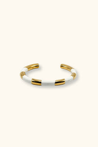 Capri White & Gold Cuff