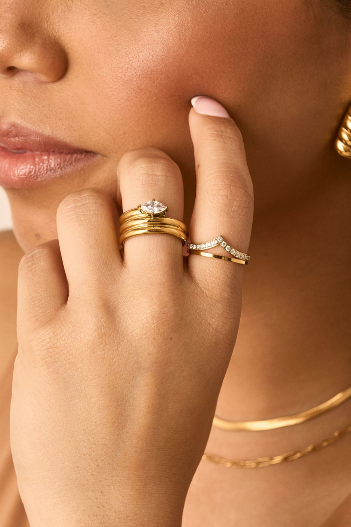 Amy Layered CZ Ring