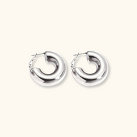 Clara Chunky Hoops | Silver