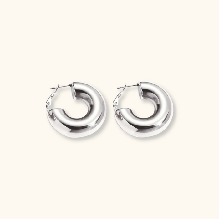 Clara Chunky Hoops | Silver
