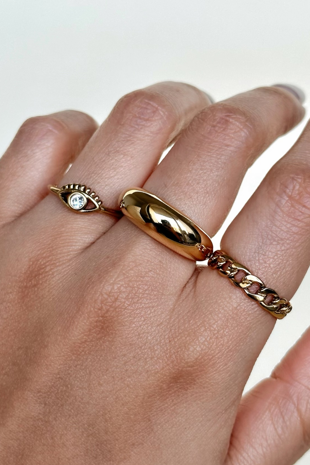 Nina Eye Ring | PVD 18k Gold Plated