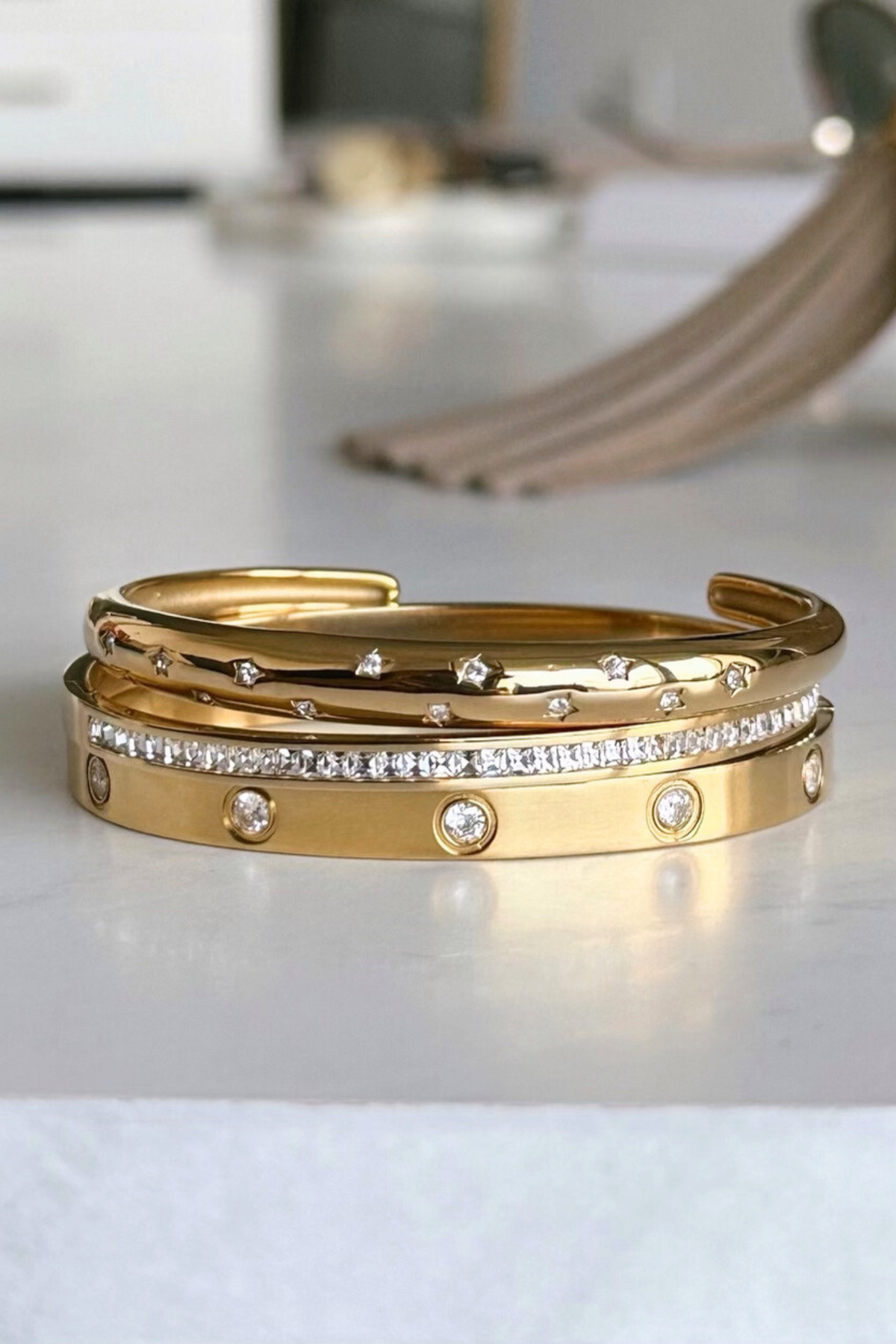 Gold plated love discount bracelet