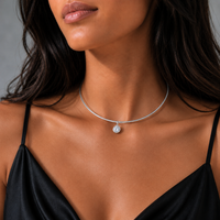 Sofia Bezel Choker | Silver