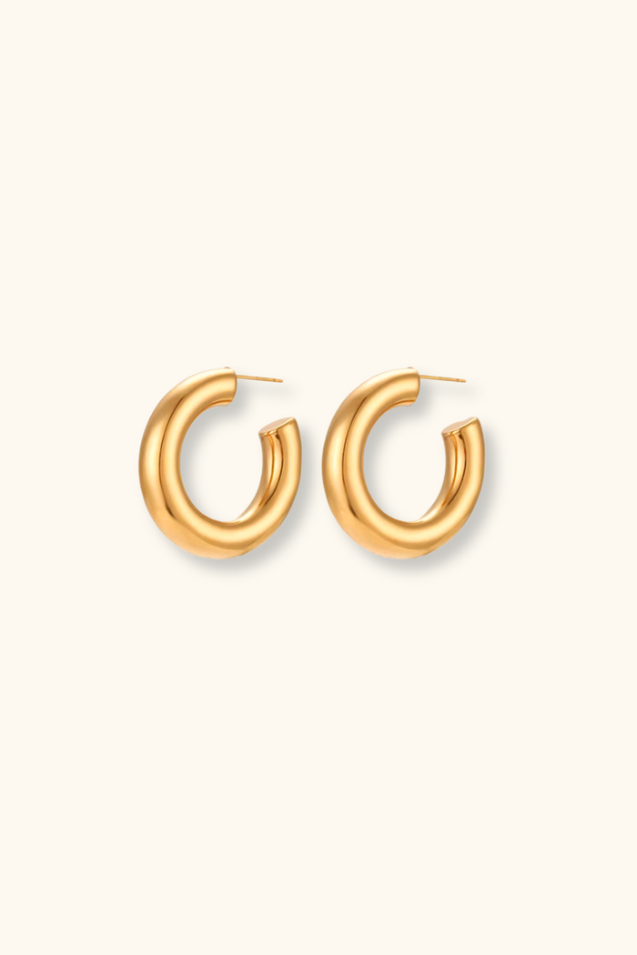 Ariana Hoops | Medium | 18K Gold Plated