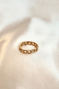 Christy Cuban Link Ring | 18K Gold Plated