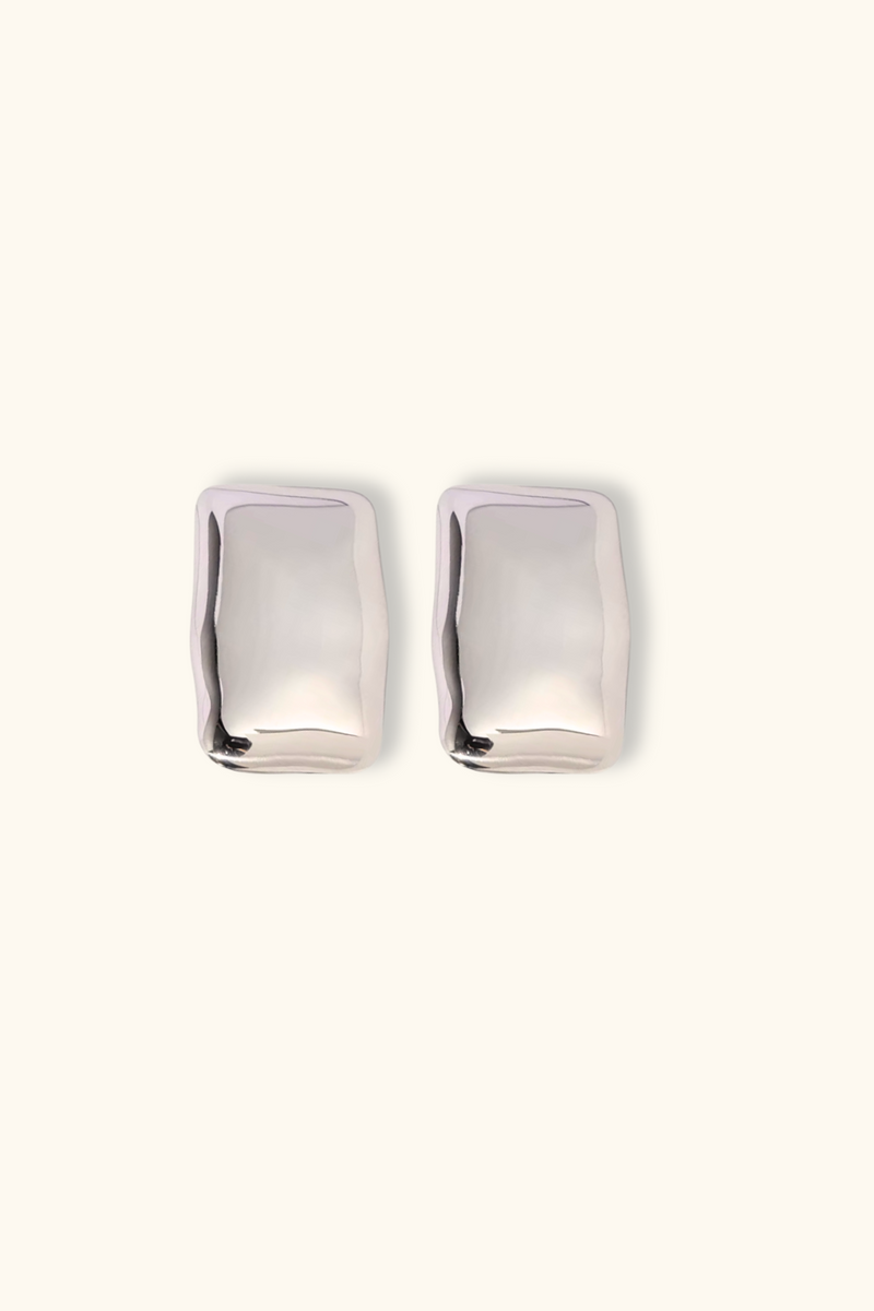 Valeria Rectangle Earrings | Silver