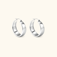 Alice Flat Hoops | 925 Sterling Silver