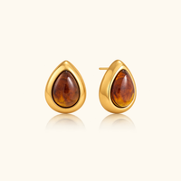 Cassandra Tortoise Teardrop Earrings