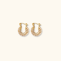 Sophia Mini Pearl Hoops
