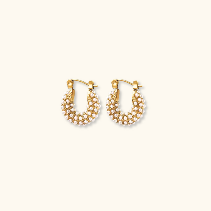 Sophia Mini Pearl Hoops