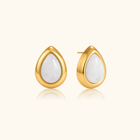 Cassandra Ivory Teardrop Earrings