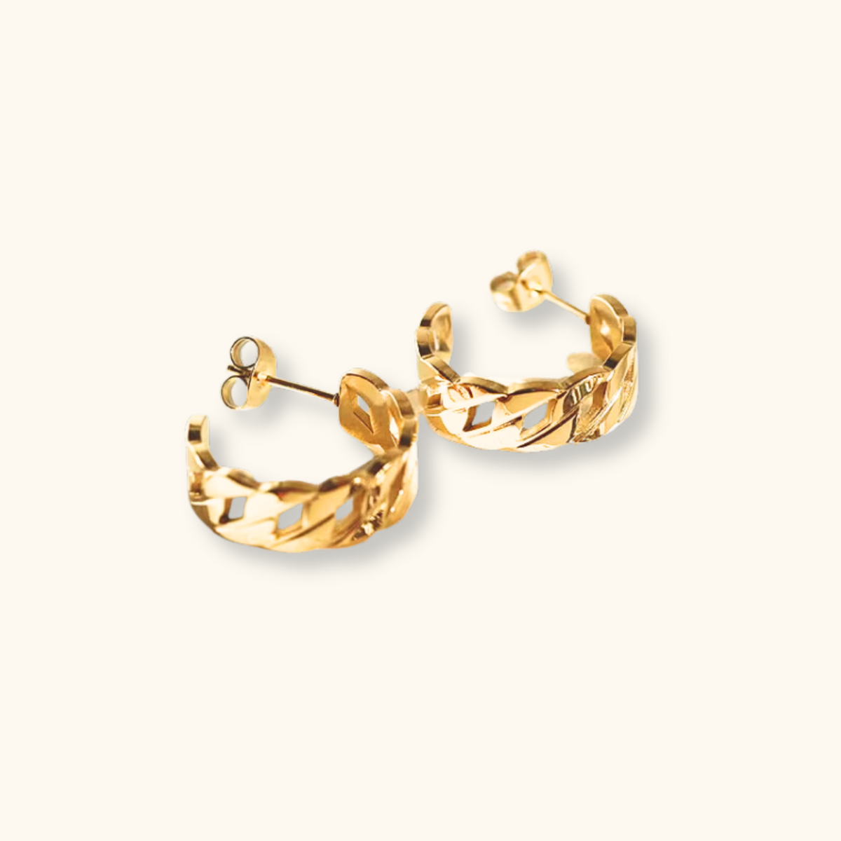 Camila Mini Cuban Link Hoops