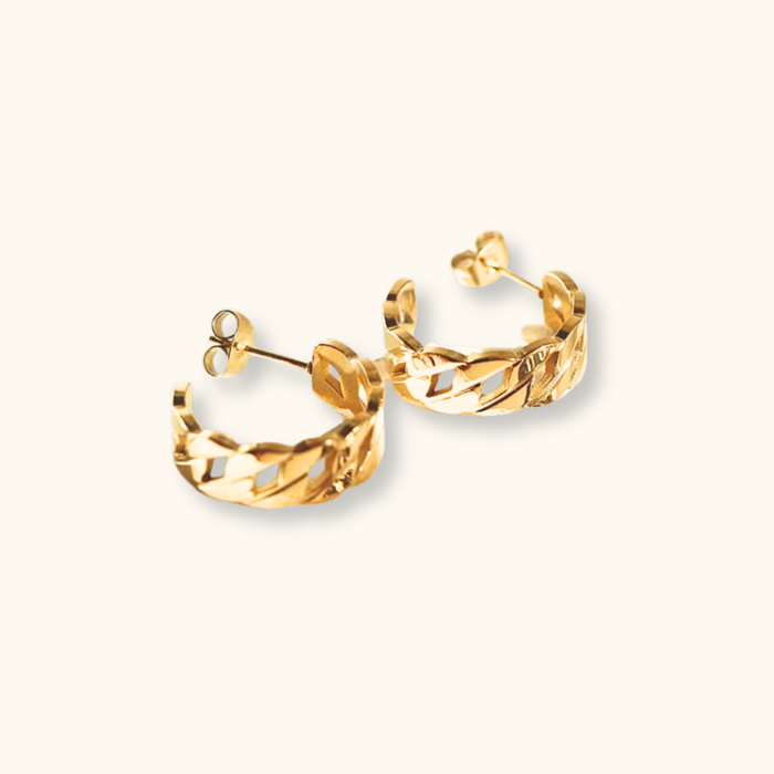 Camila Mini Cuban Link Hoops