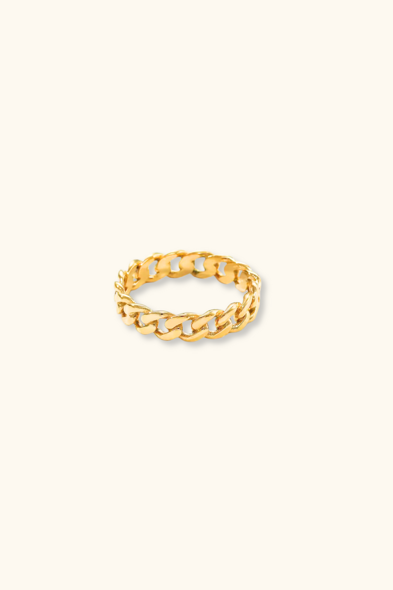 Christy Cuban Link Ring | 18K Gold Plated