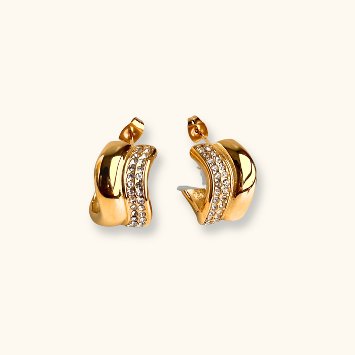 Whitney Wavy CZ Earrings