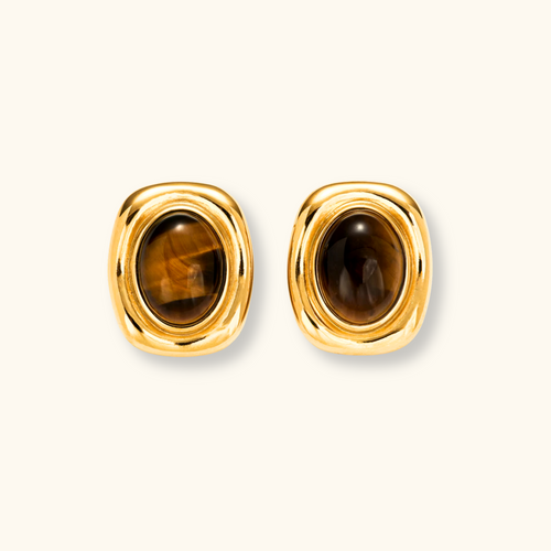 Bria Vintage Brown Earrings