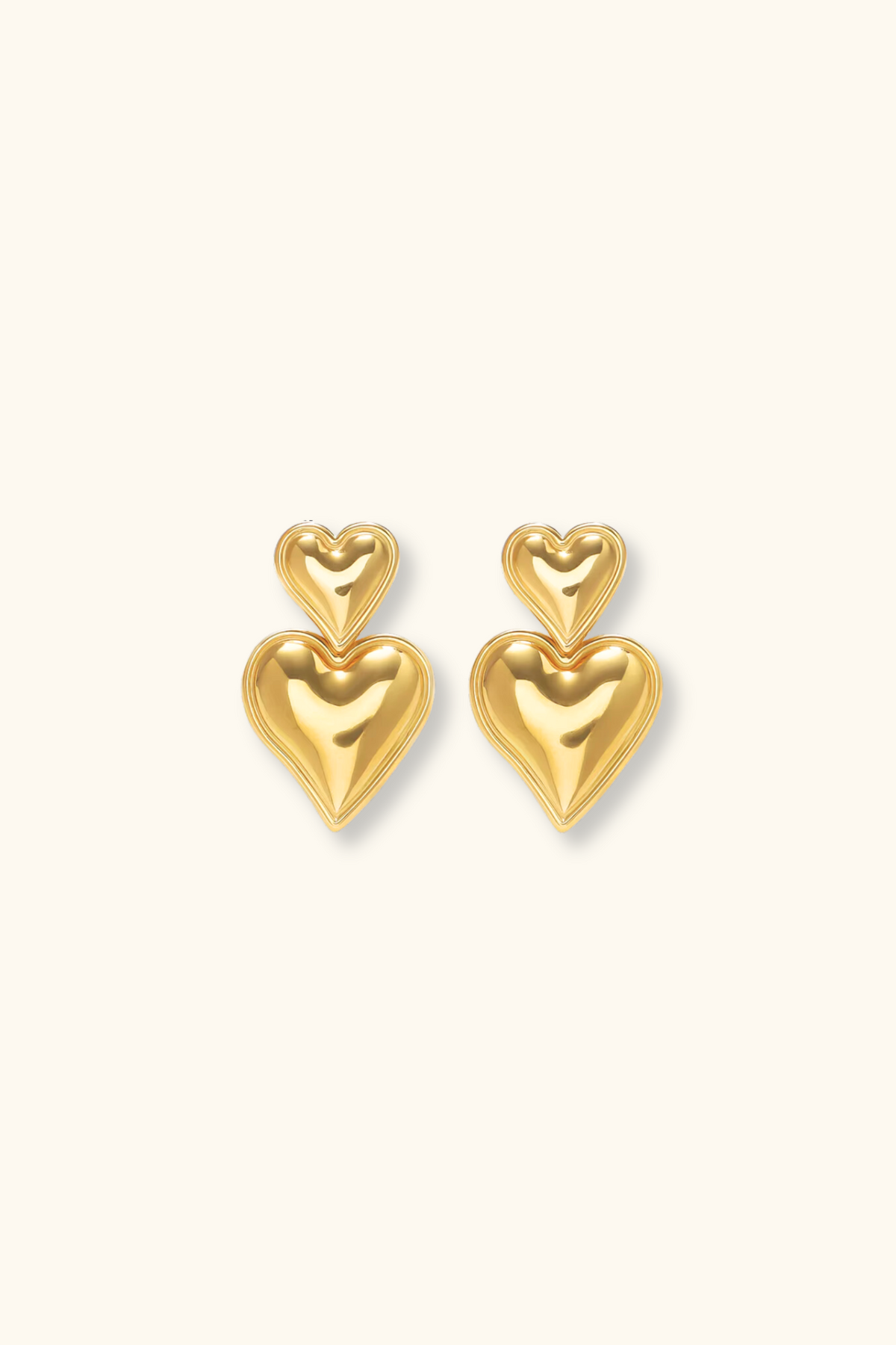 Valentina Heart Earrings | 18K Gold Plated